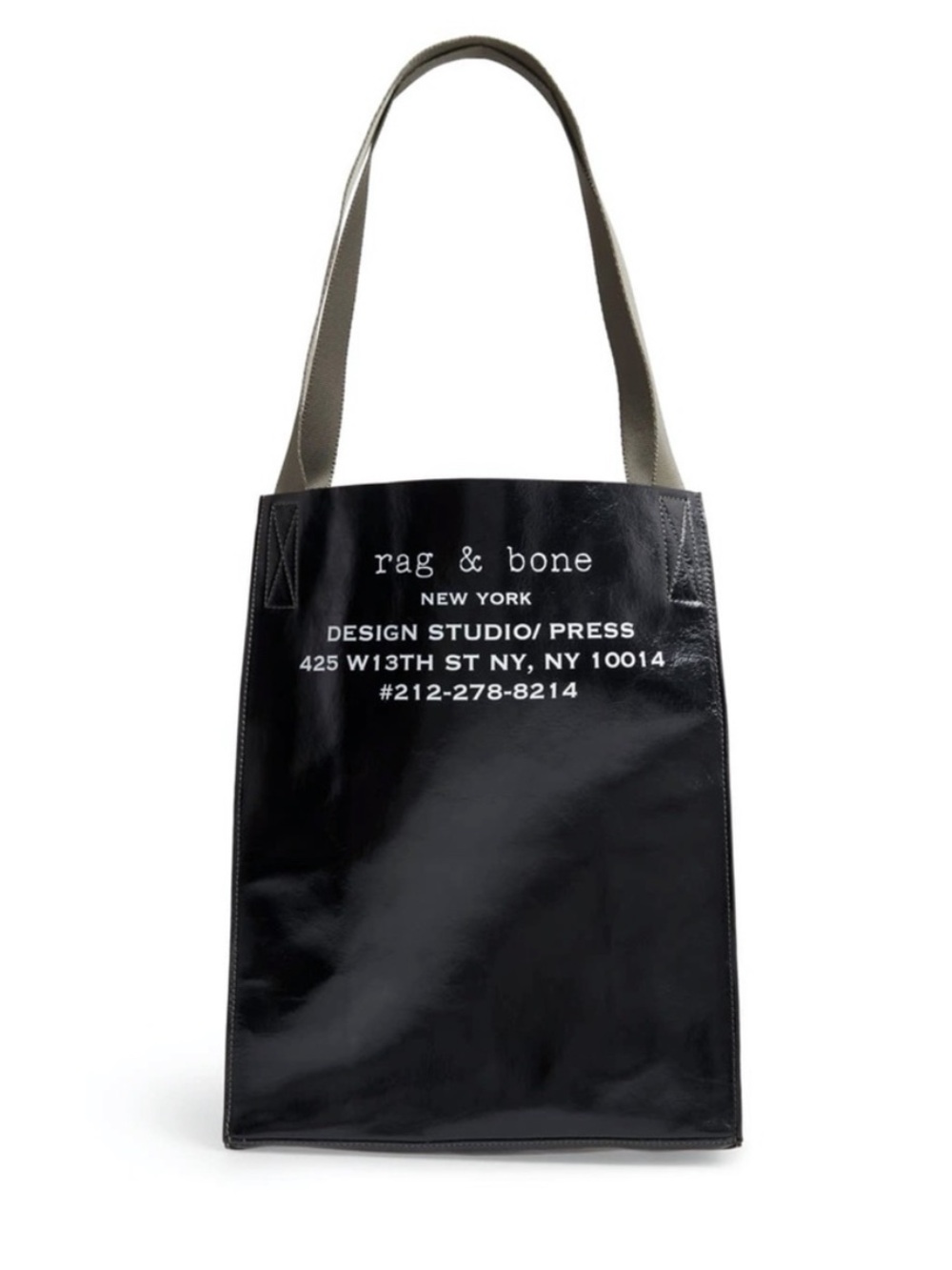 Rag & Bone 425 Packable Tote Black Leather Design Studio Press Bag